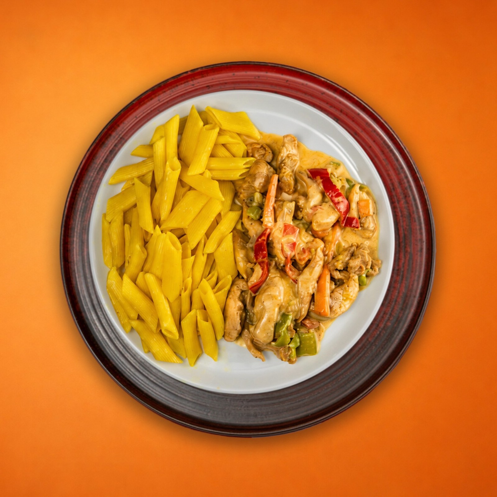 Köri Soslu Tavuk & Penne Makarna