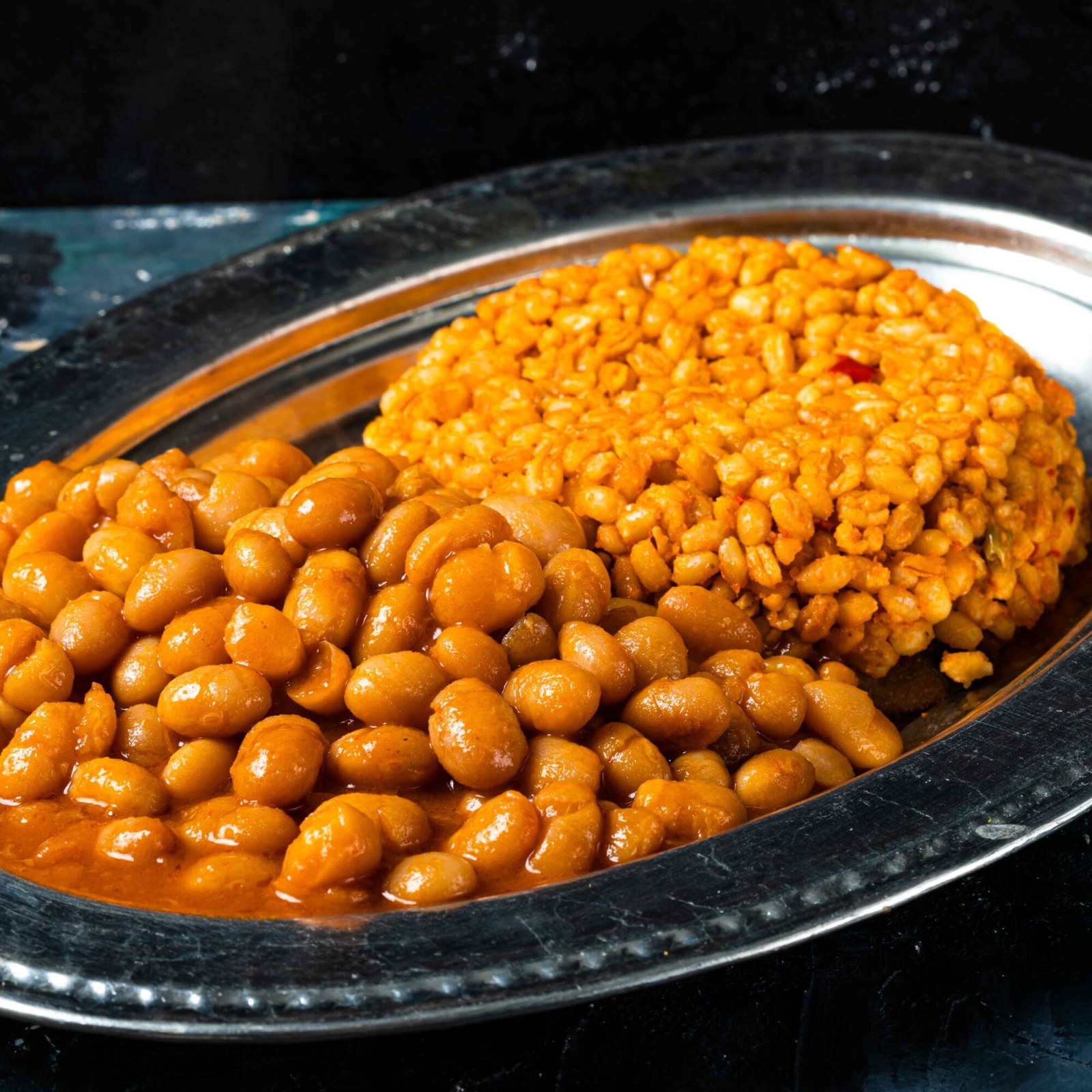 Bulgur Pilavı Üstü Etsiz Tam Kuru Fasulye