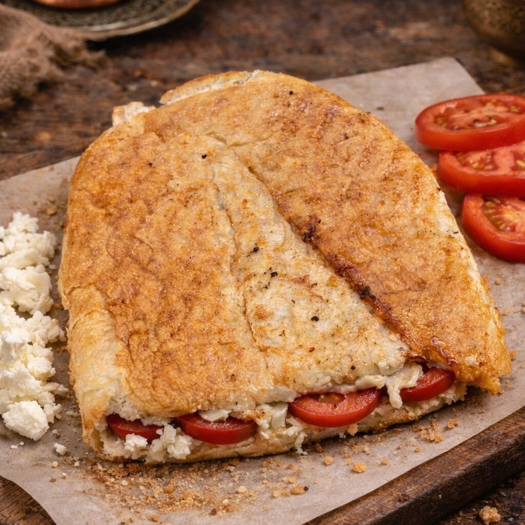 Beyaz Peynirli Domatesli Tost