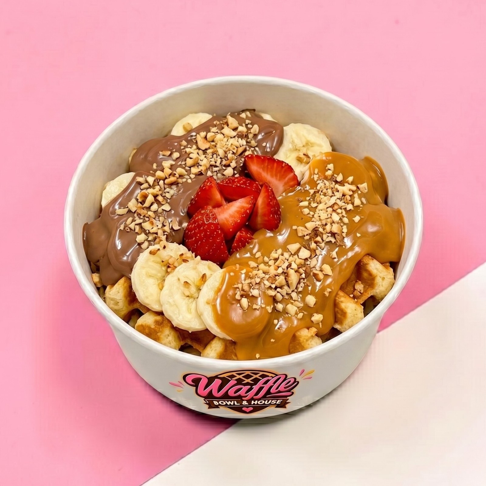 Karamel Karmaşa Waffle Bowl (Küçük)