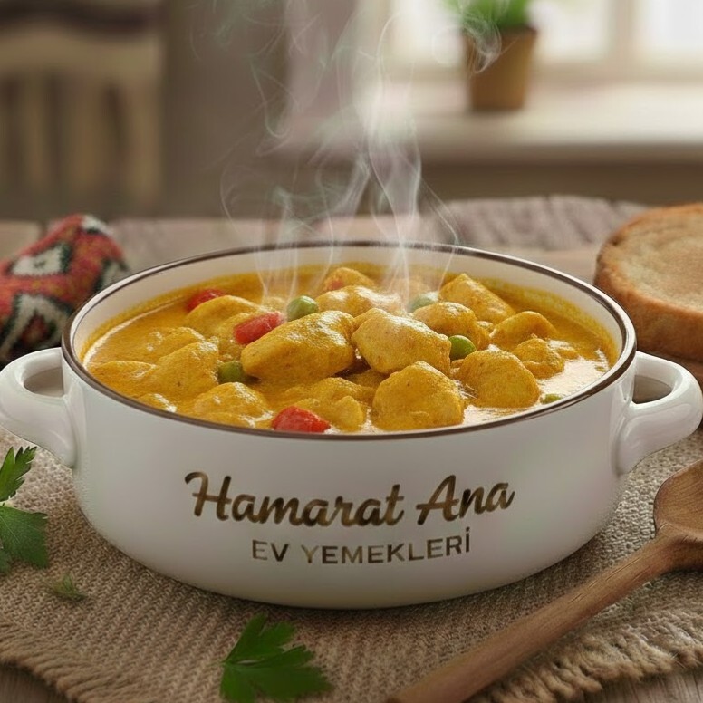 Hamarat Ana'dan Kremalı Köri Soslu Tavuk