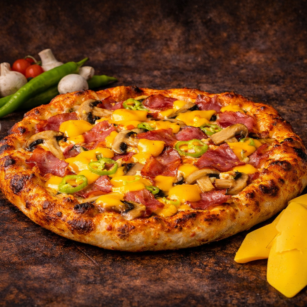 Füme Etli Cheddarlı Pizza (Küçük Boy)