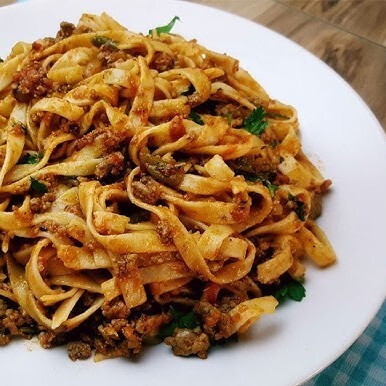 Kıymalı Bolonez Soslu Kremalı Fettuccine Alfredo Makarna