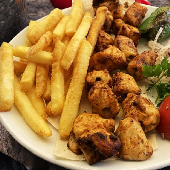 Tavuk Şiş+Patates Tava+Ayran