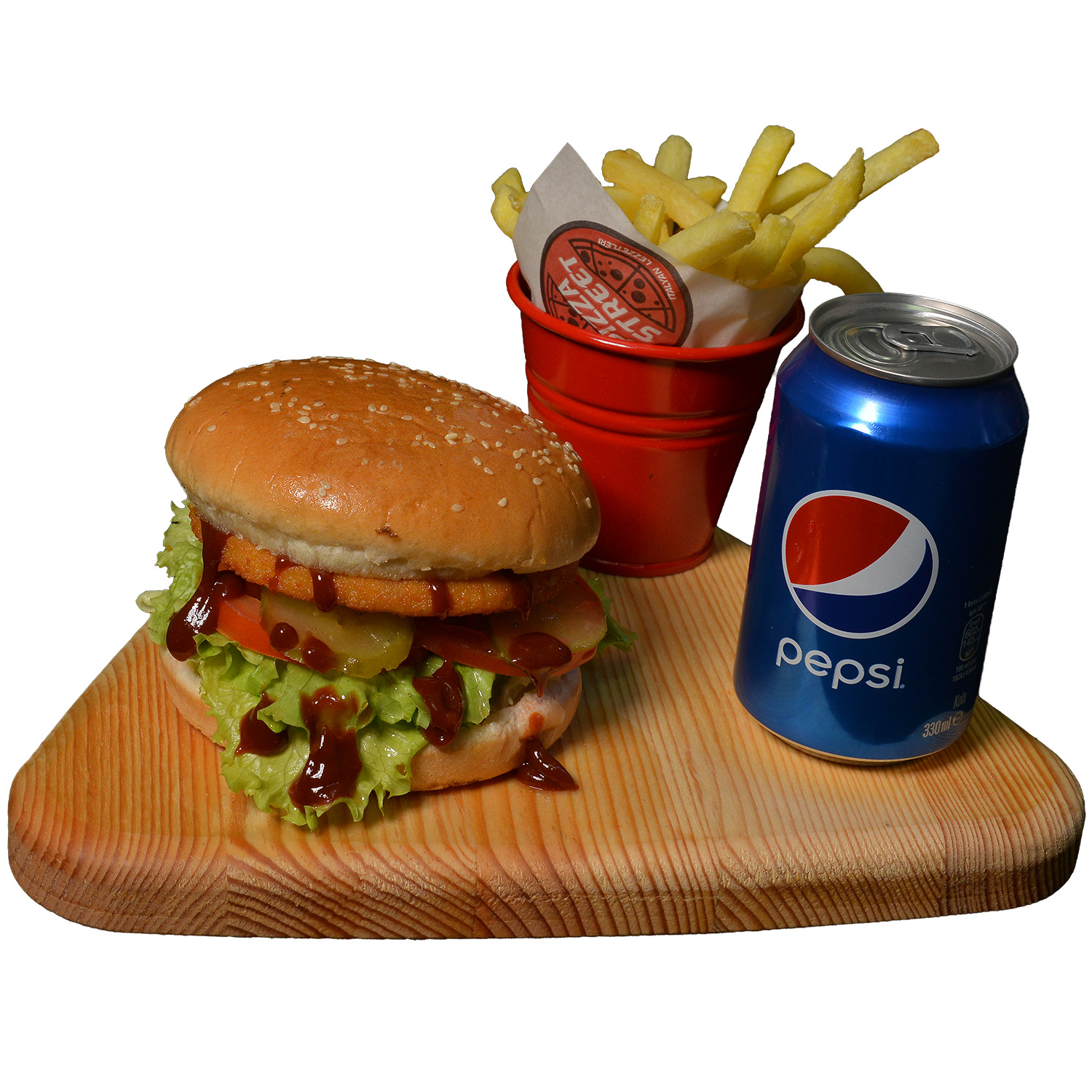 BBQ Chicken Burger Menü