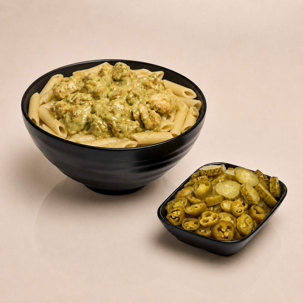 Pesto Soslu Tavuklu Makarna