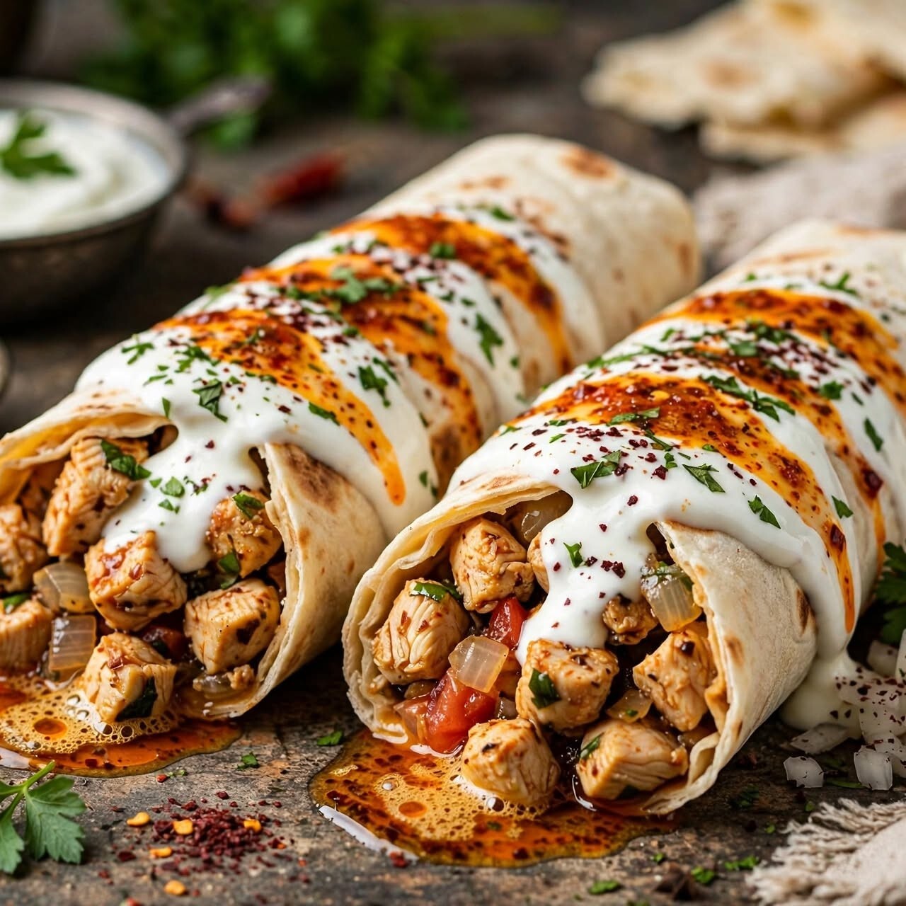 Janti Yoğurtlu Tavuk Tantuni Dürüm