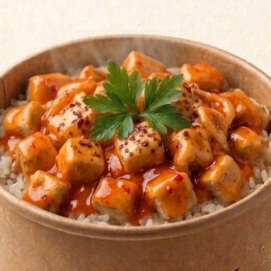 Kaşıkla Kovada Sweet Chili Soslu Tavuk Pilav