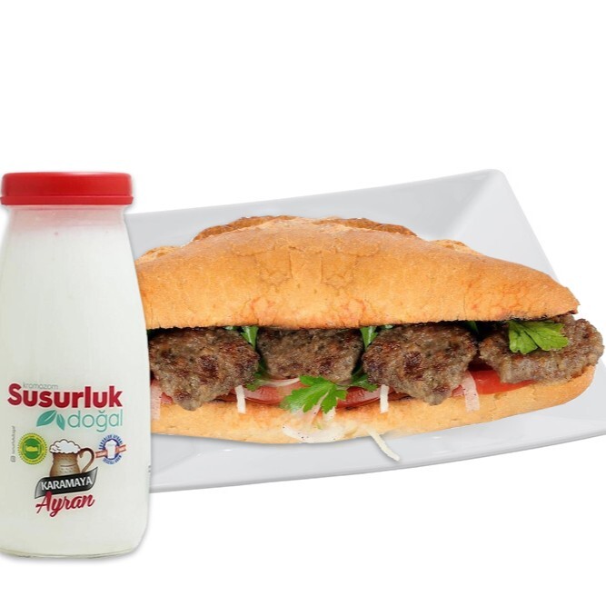 Ekmek Arası Köfte 350 Gr + Ayran