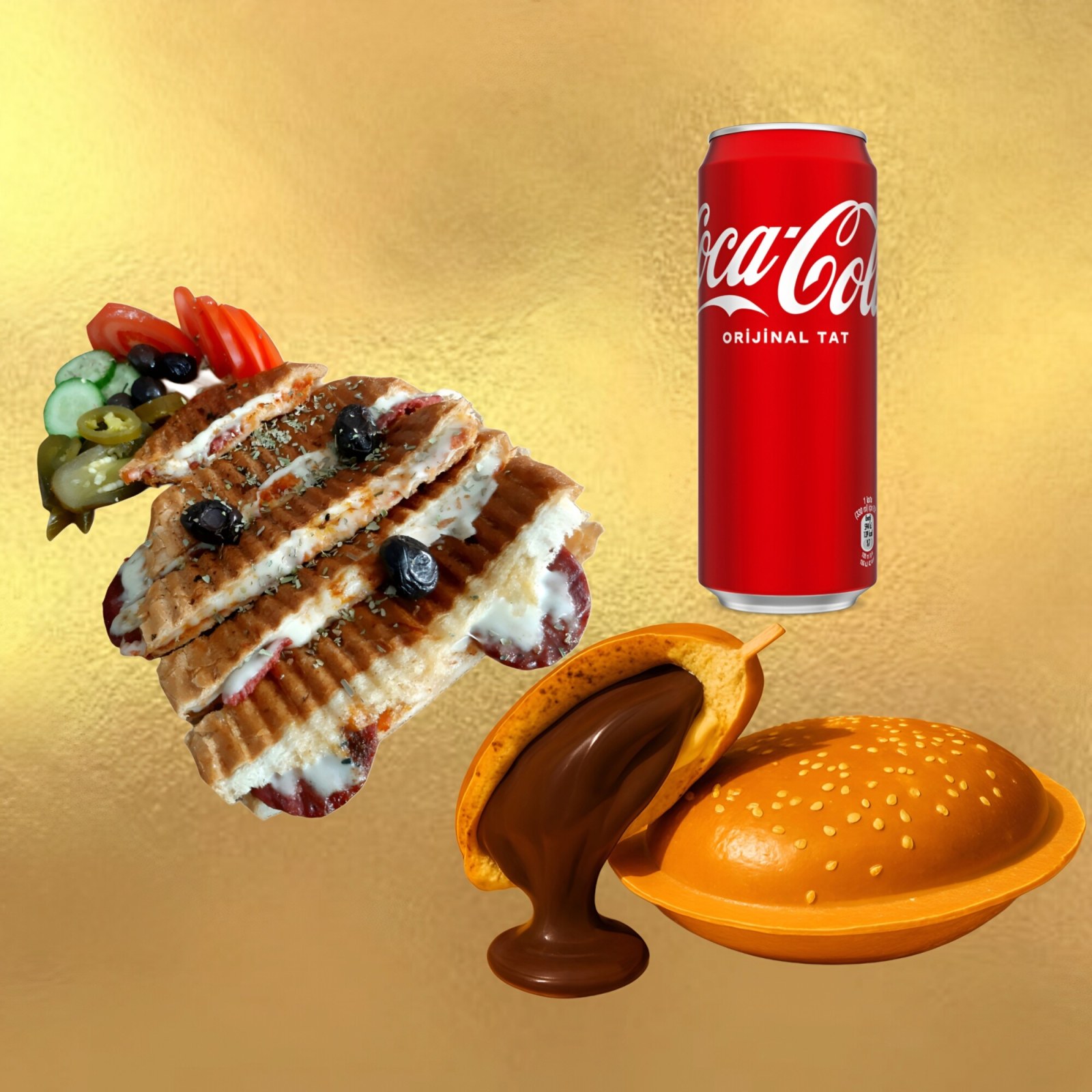 Yarım Karışık Tost + Fashion Choko Style + Coca Cola 330 ml