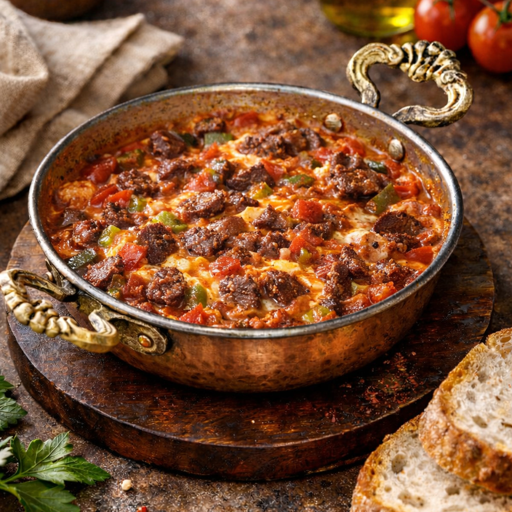 Tereyağlı Kavurmalı Menemen