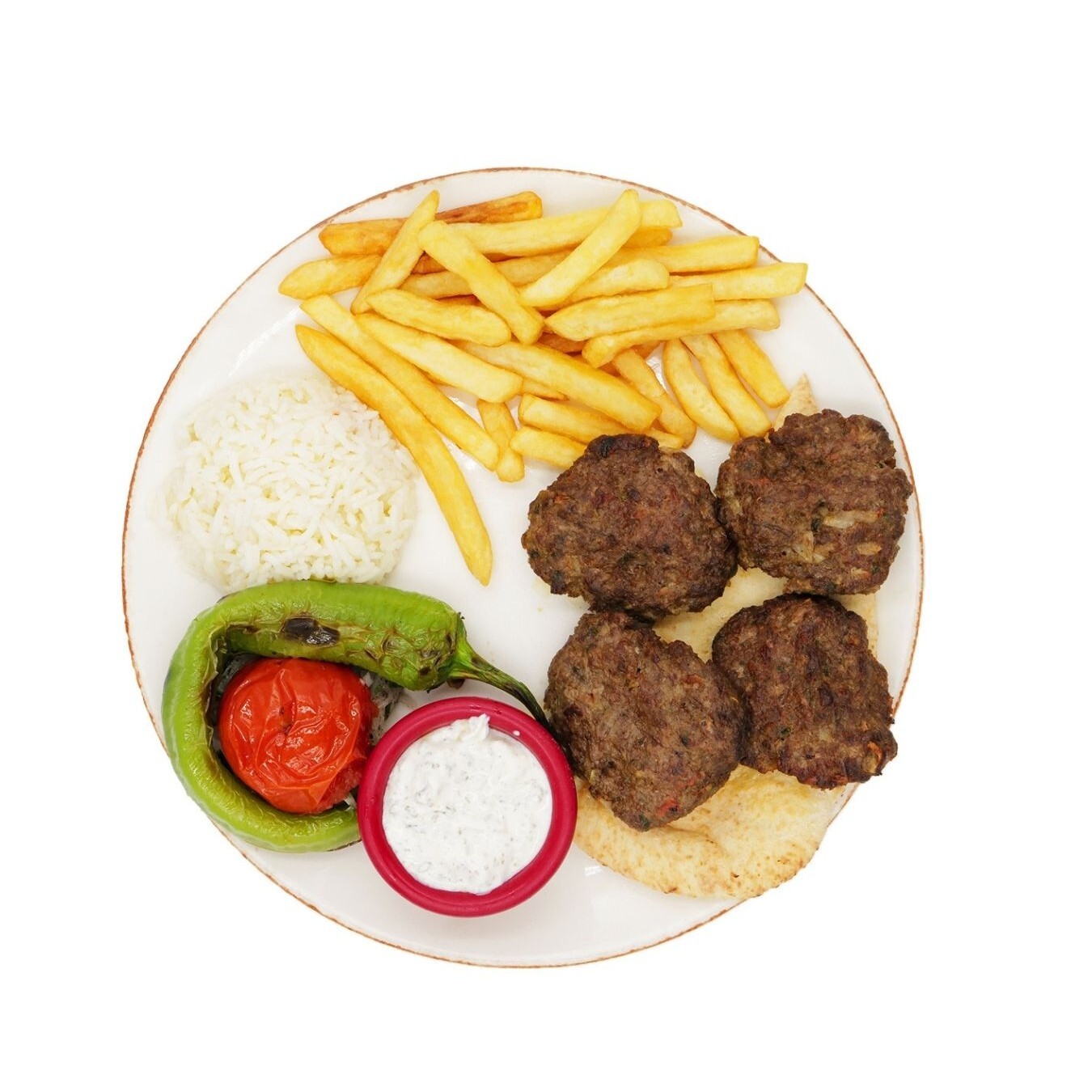Pilav Üstü Köfte Servis