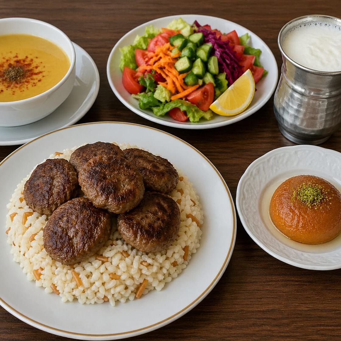 4 Kişilik Pilav Üstü Köfte Menü