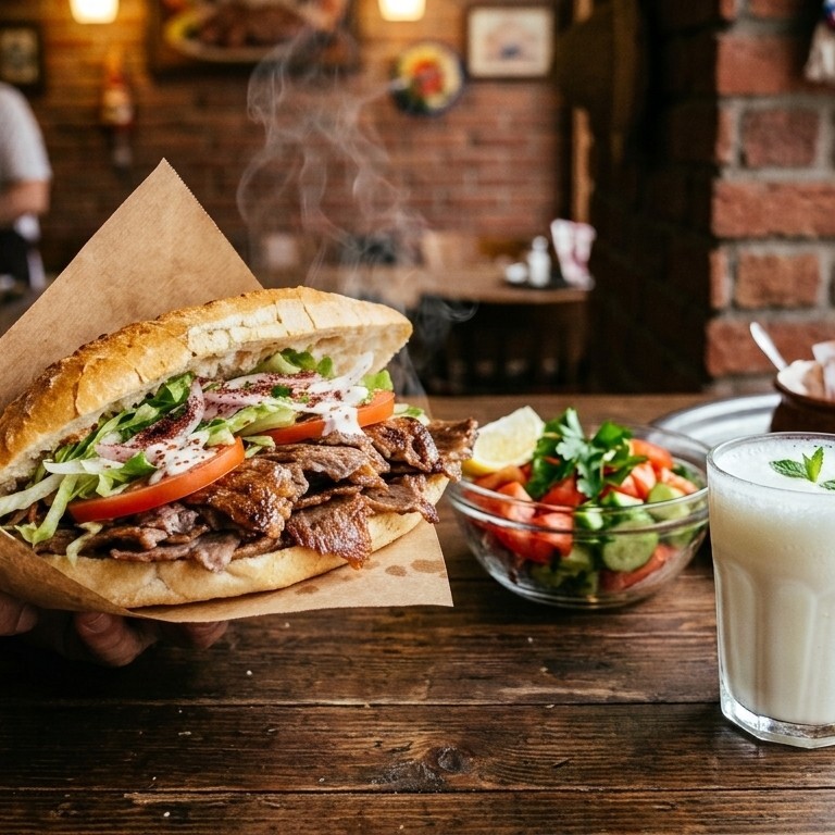 7/23 Klasik Ekmekte Et Döner Menü