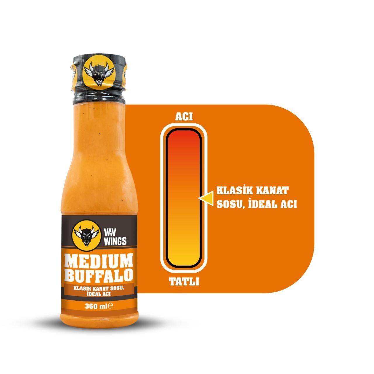 Vav Wings Medium Buffalo Sos (360 ml)