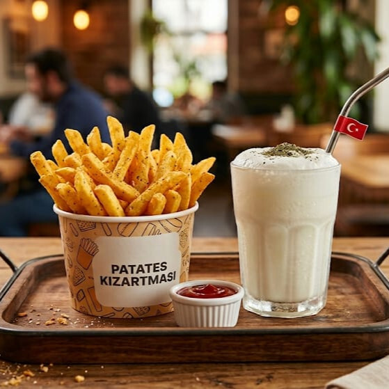 Patates Kızartması & Ayran Menü