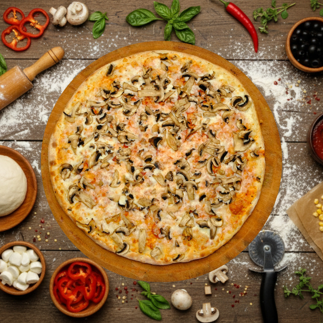 Mantarlı Pizza (Büyük)