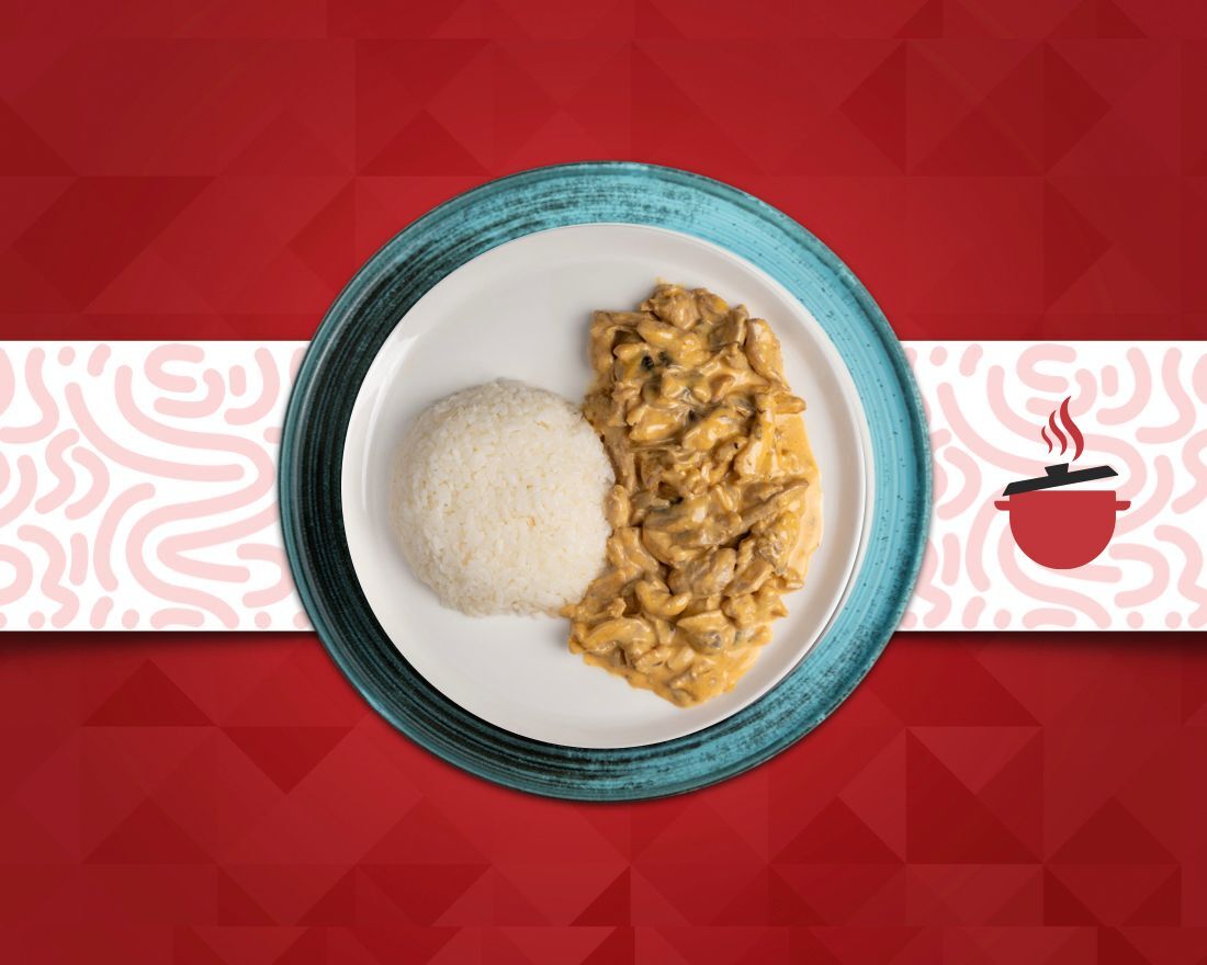Kremalı Mantarlı Tavuk & Pirinç Pilavı