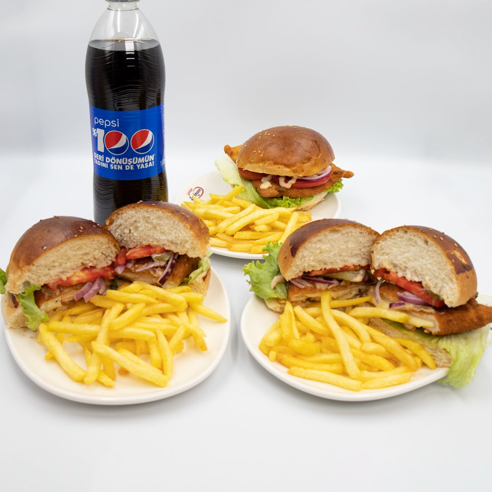 3'lü Burger Menü