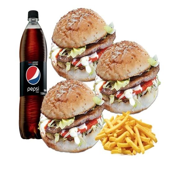 3'Lü İso Hamburger Burger Menü