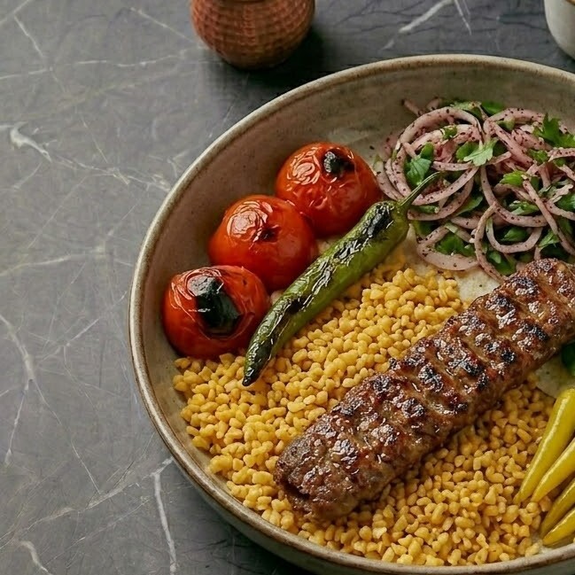 Tek Şiş Adana+Pilav+Salata+Ayran