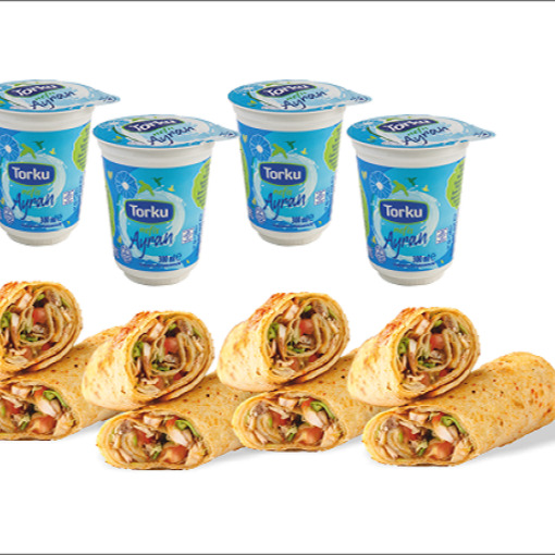 4' lü Soslu Tavuk Dürüm (100gr.) & İçecek
