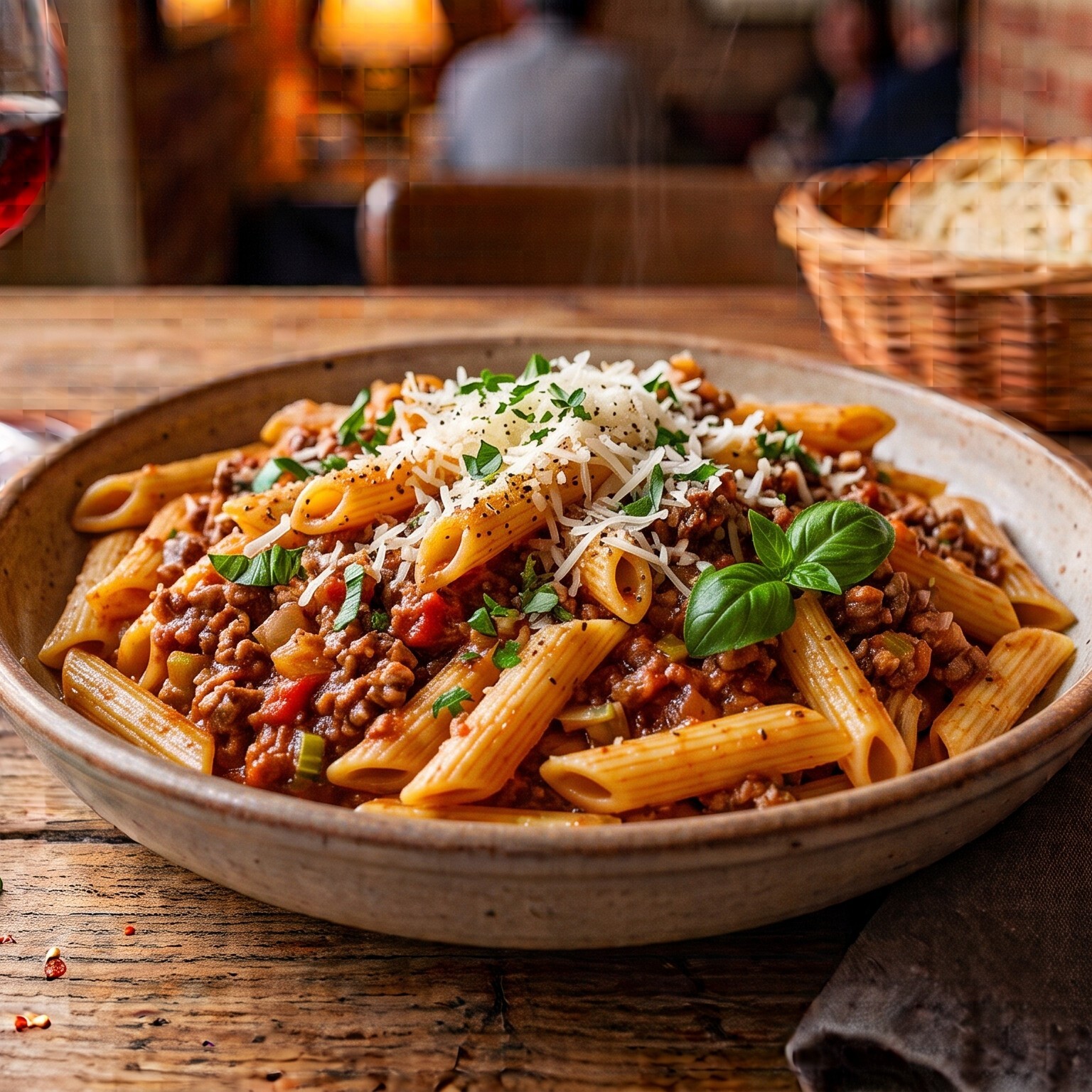Bolonez Soslu Penne Makarna