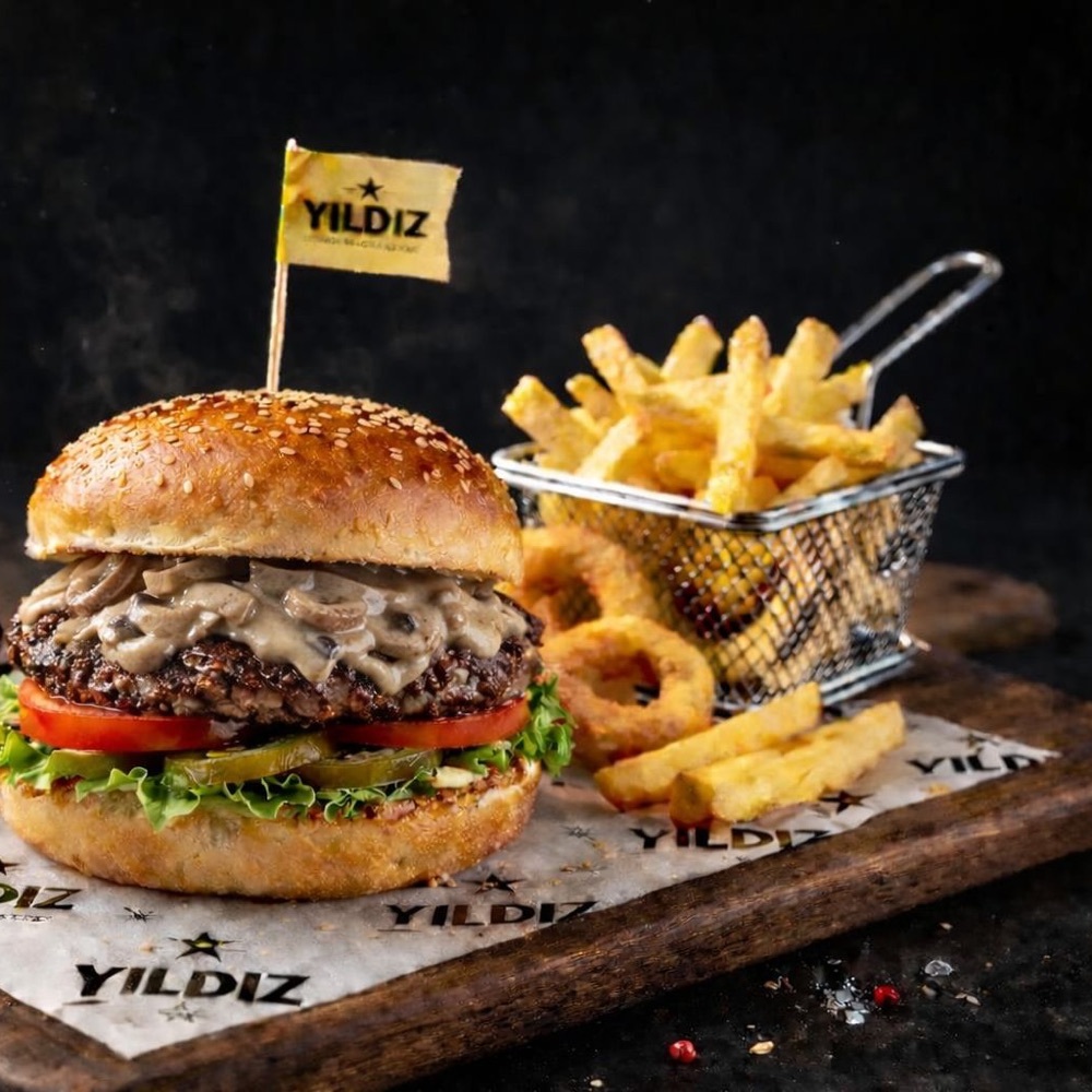 Mantar Soslu Burger Medium Boy
