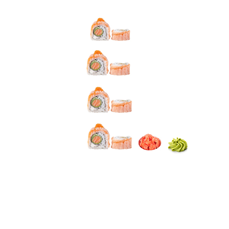 Two Way Salmon Roll ( 8 Pcs )