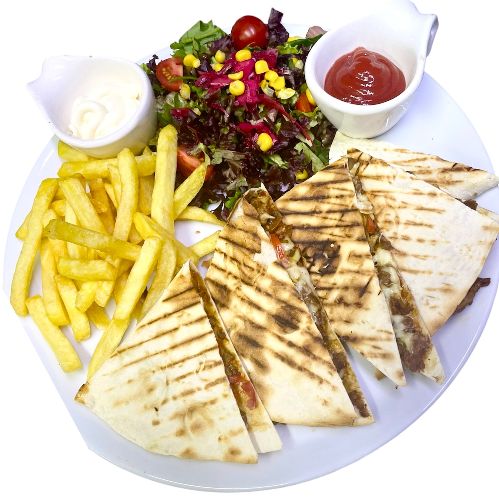 Kremalı Mantarlı Etli Quesadilla