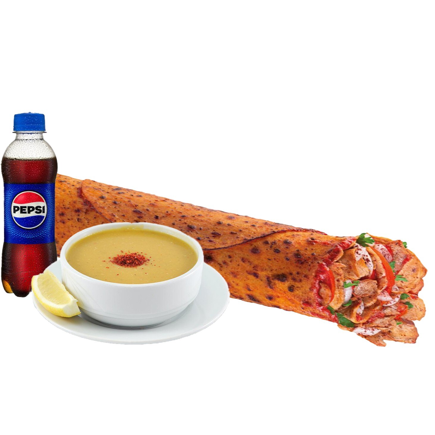 Mega Tavuk Döner Dürüm Menü