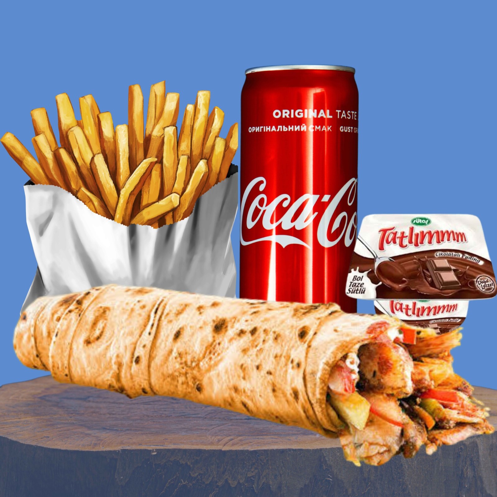 Medium Menü + coca cola 330 ml
