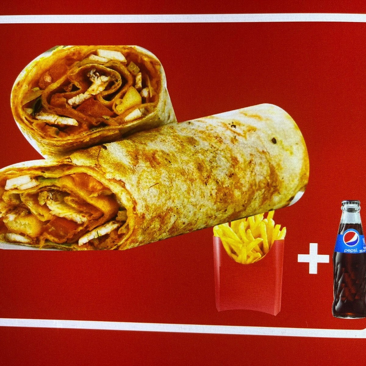 Hatay Usulü Tavuk Döner Dürüm Menü