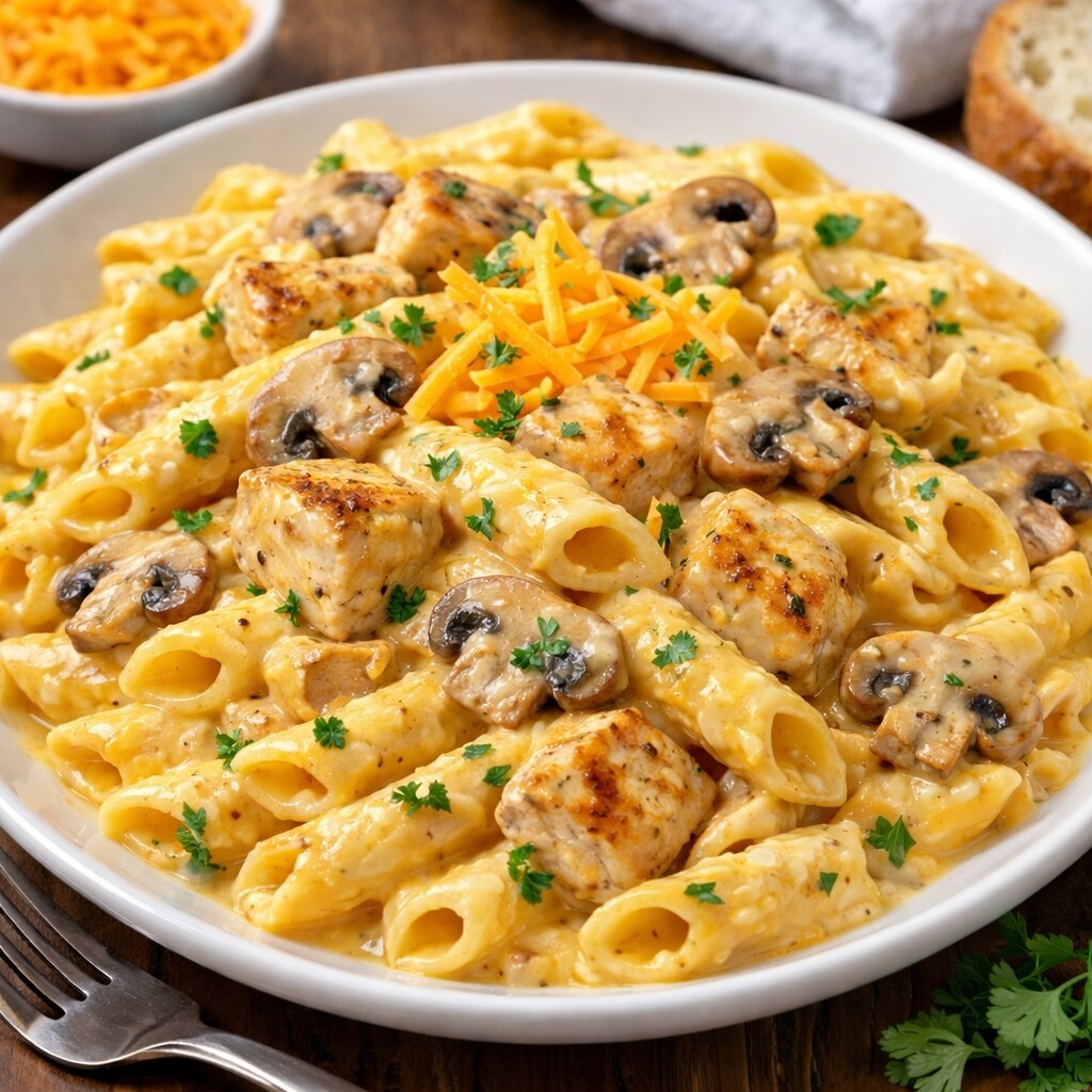 Cheddar Soslu Penne Alfredo