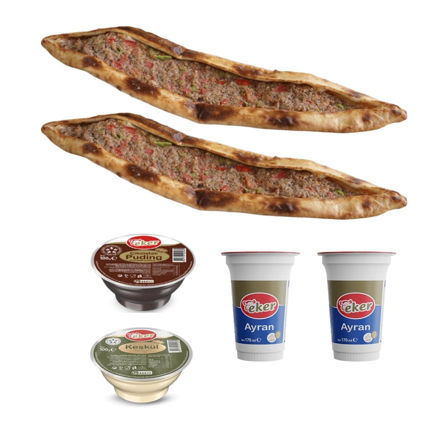 Eker 2'li Kıymalı Pide Menü