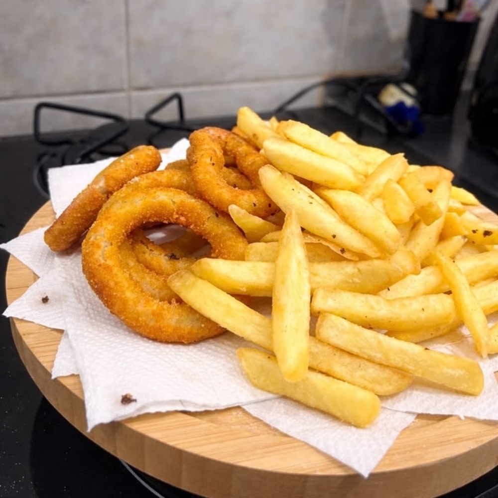Patates Kızartması Üstü Soğan Halkası