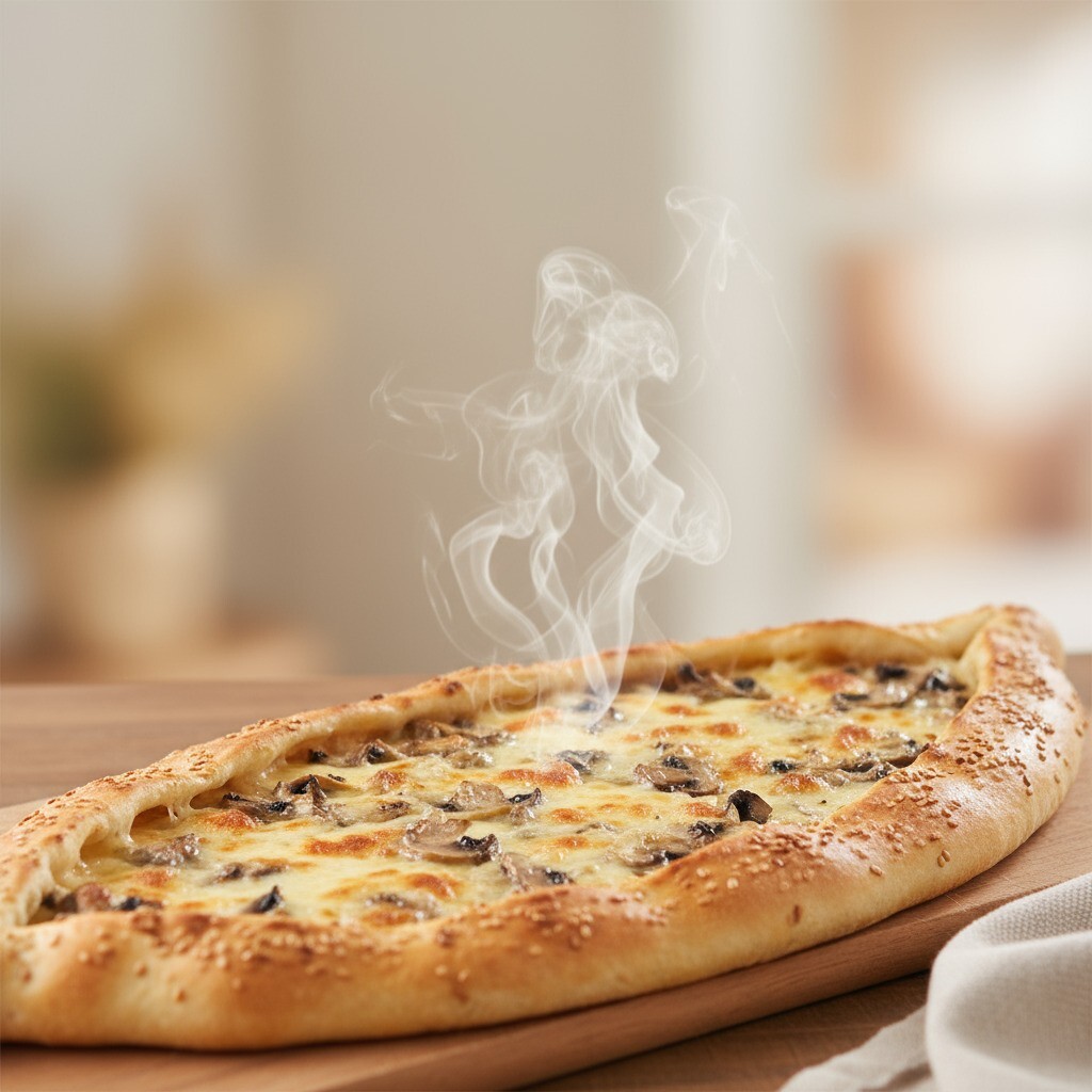Kaşarlı Mantarlı Pide