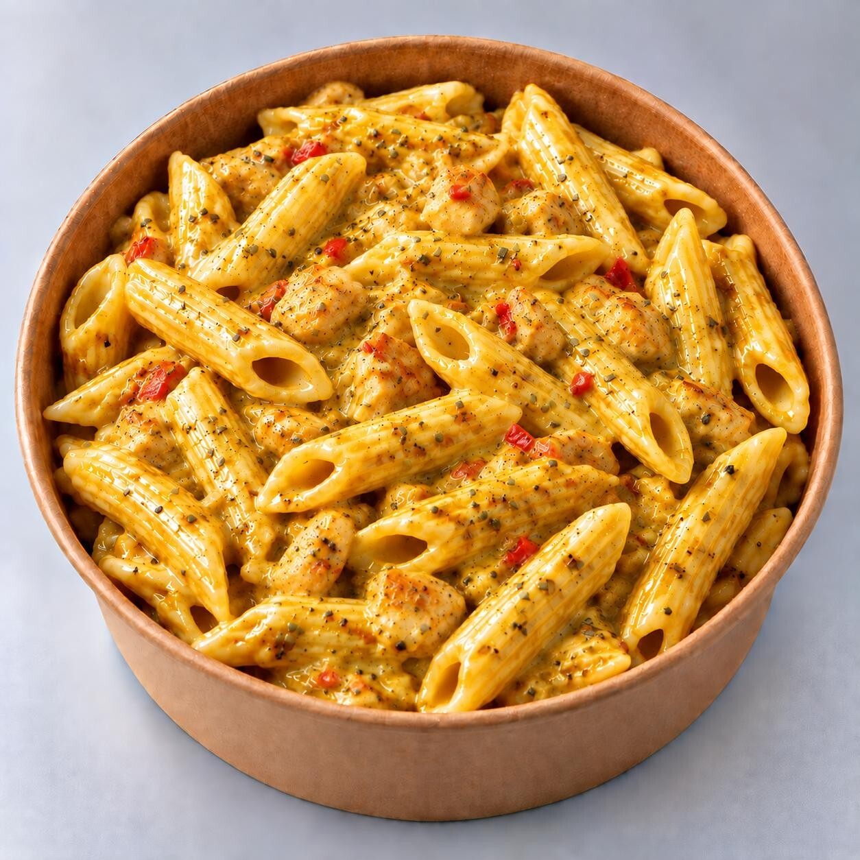 Köri Soslu Tavuklu Penne