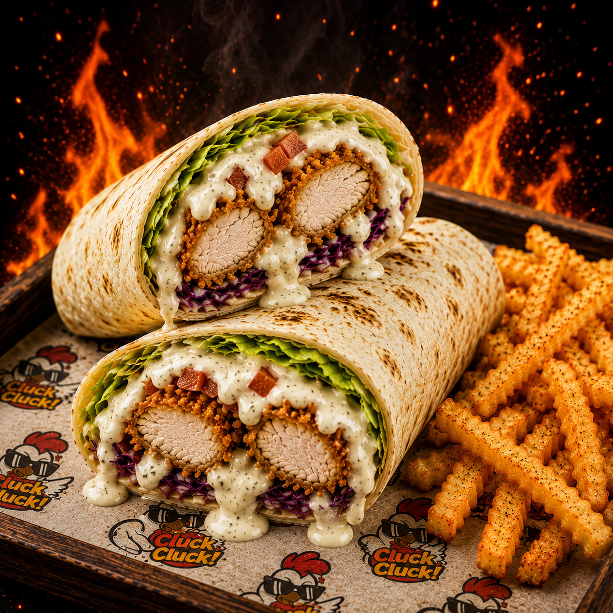Garlic Parmesan Wrap Menü