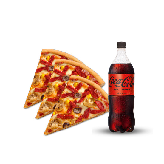 3 Dilim Karışık Pizza Menü