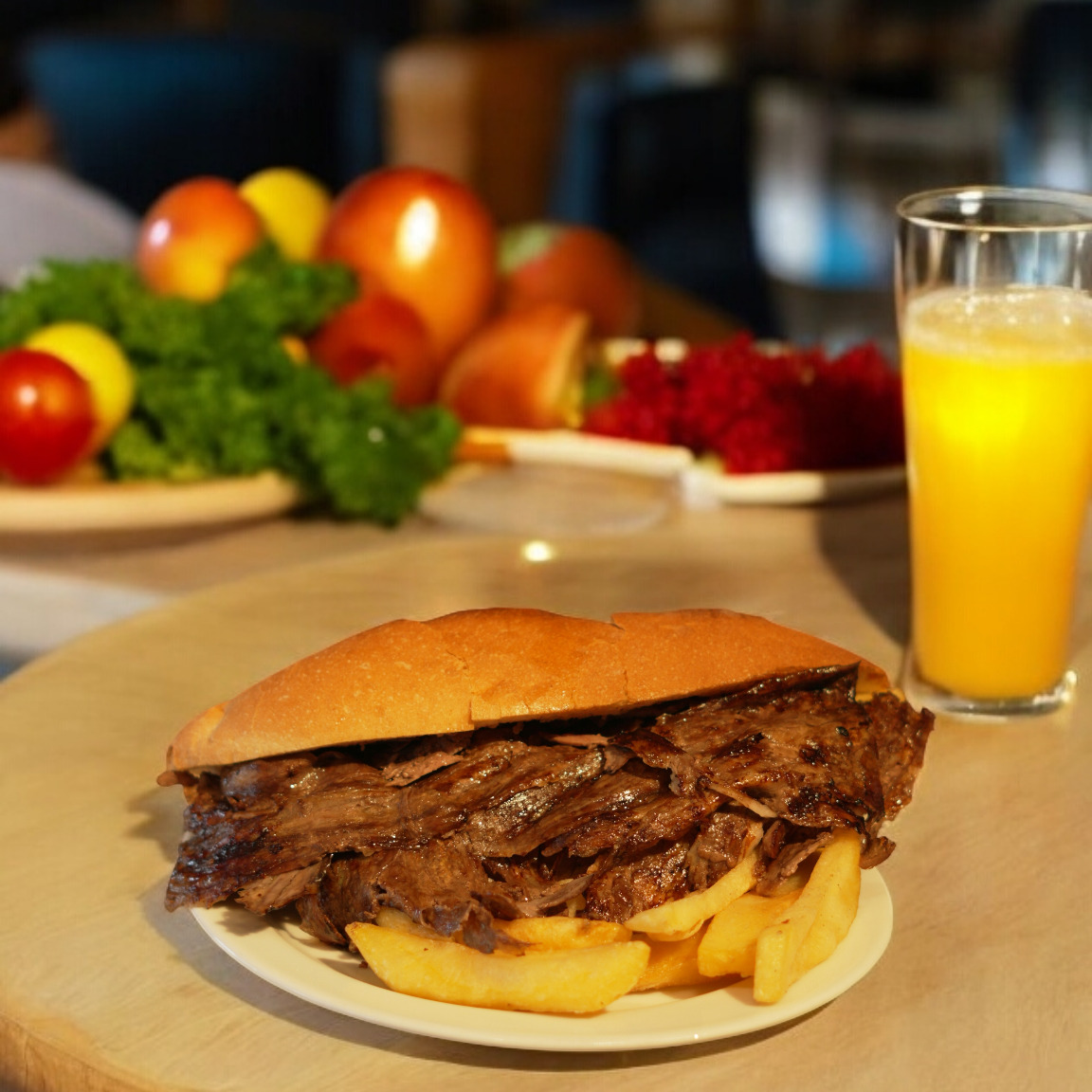 Barbecue BBQ Sos ile Russian Dream Soslu VIP Ekmek Arası Et Döner