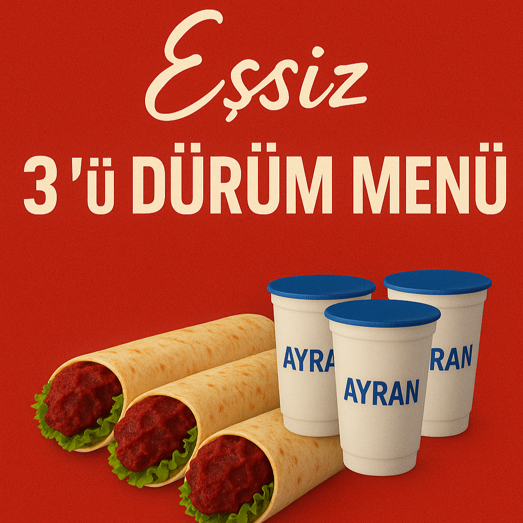 Eşsiz 3'lü Dürüm Menü