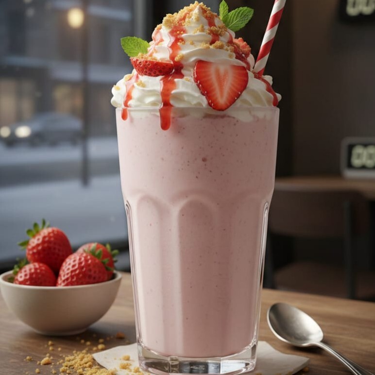 Çilekli Milkshake
