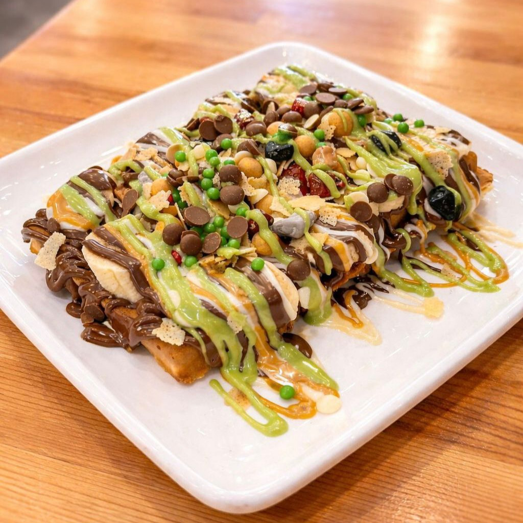 Belçika Tabak Waffle(Büyük Boy Hamur)