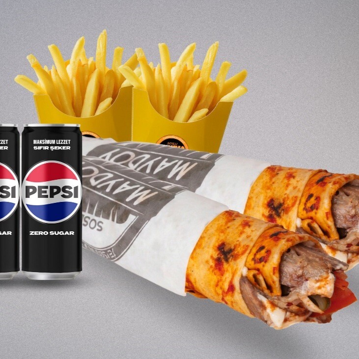 2'li Et Döner Large Dürüm İçecek Menü