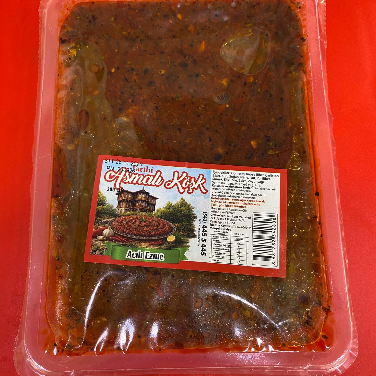 Acılı Ezme (200 Gr)