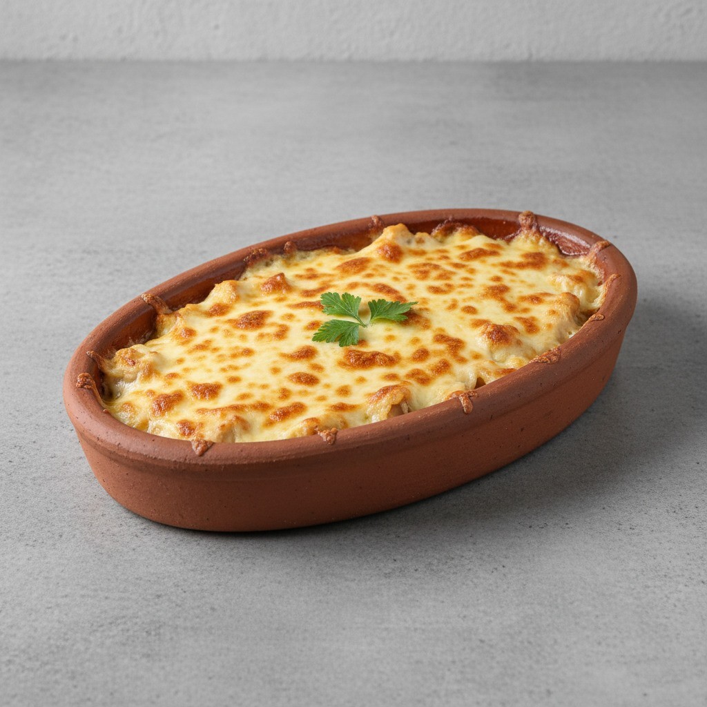 Kiremitte Kaşarlı Tavuk