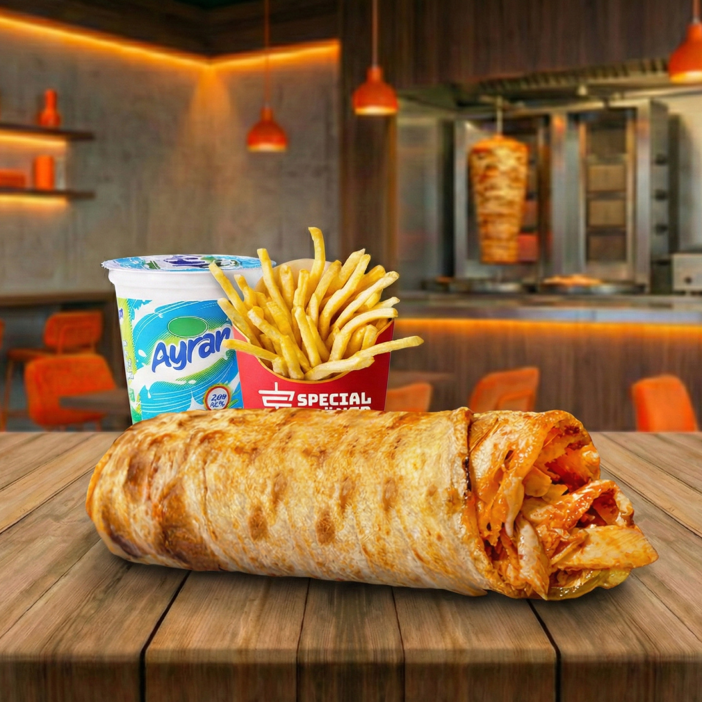 Jumbo Tavuk Döner Dürüm Menü