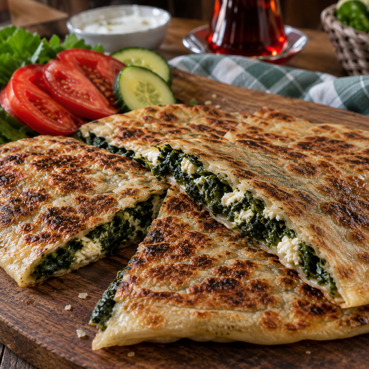 Ispanaklı Kaşarlı Gözleme