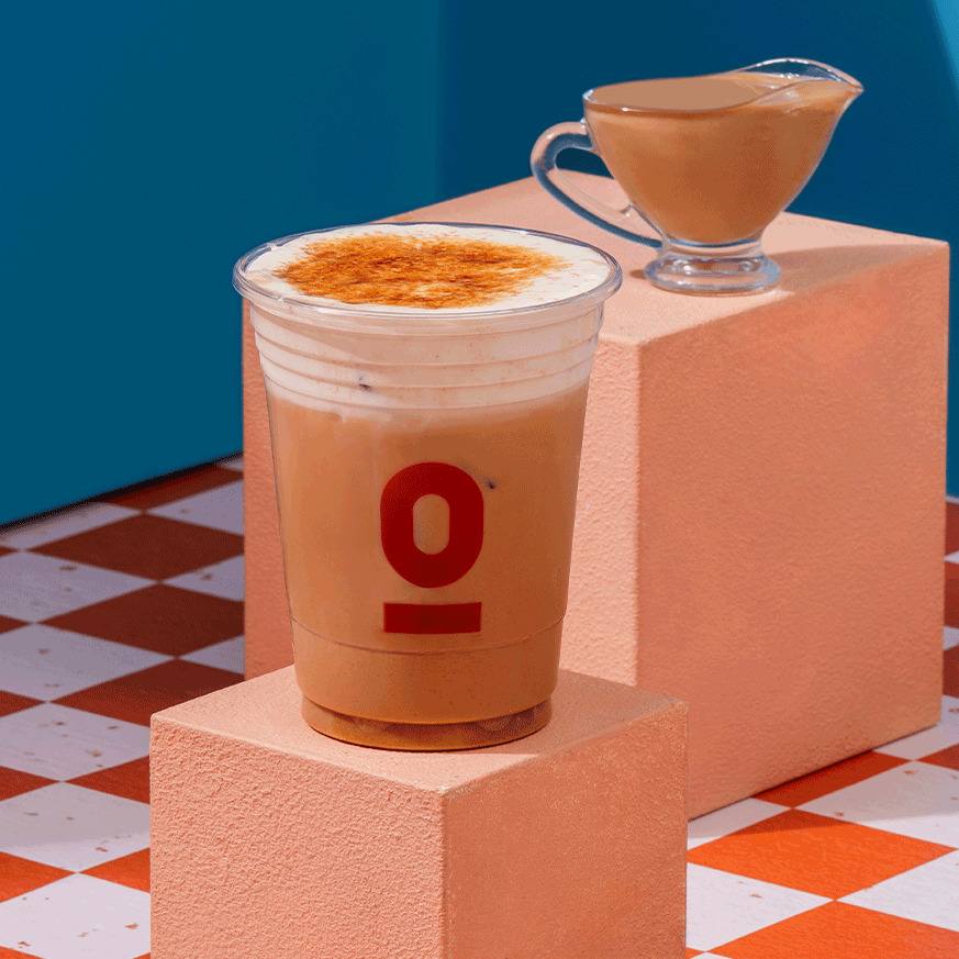 Iced Creme Brulee Tahini Latte